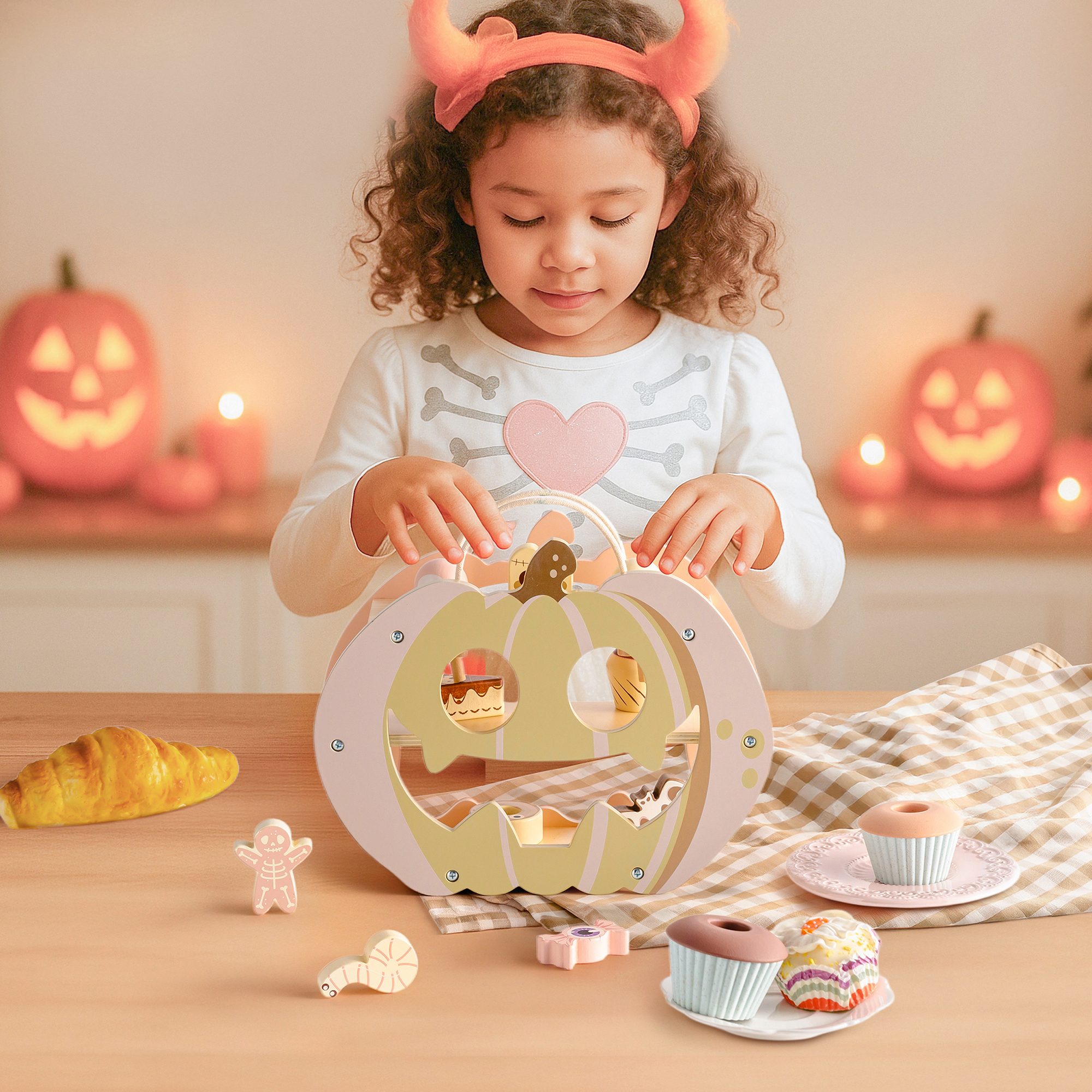 ROBUD Halloween Candy House Play Food Set for Kids