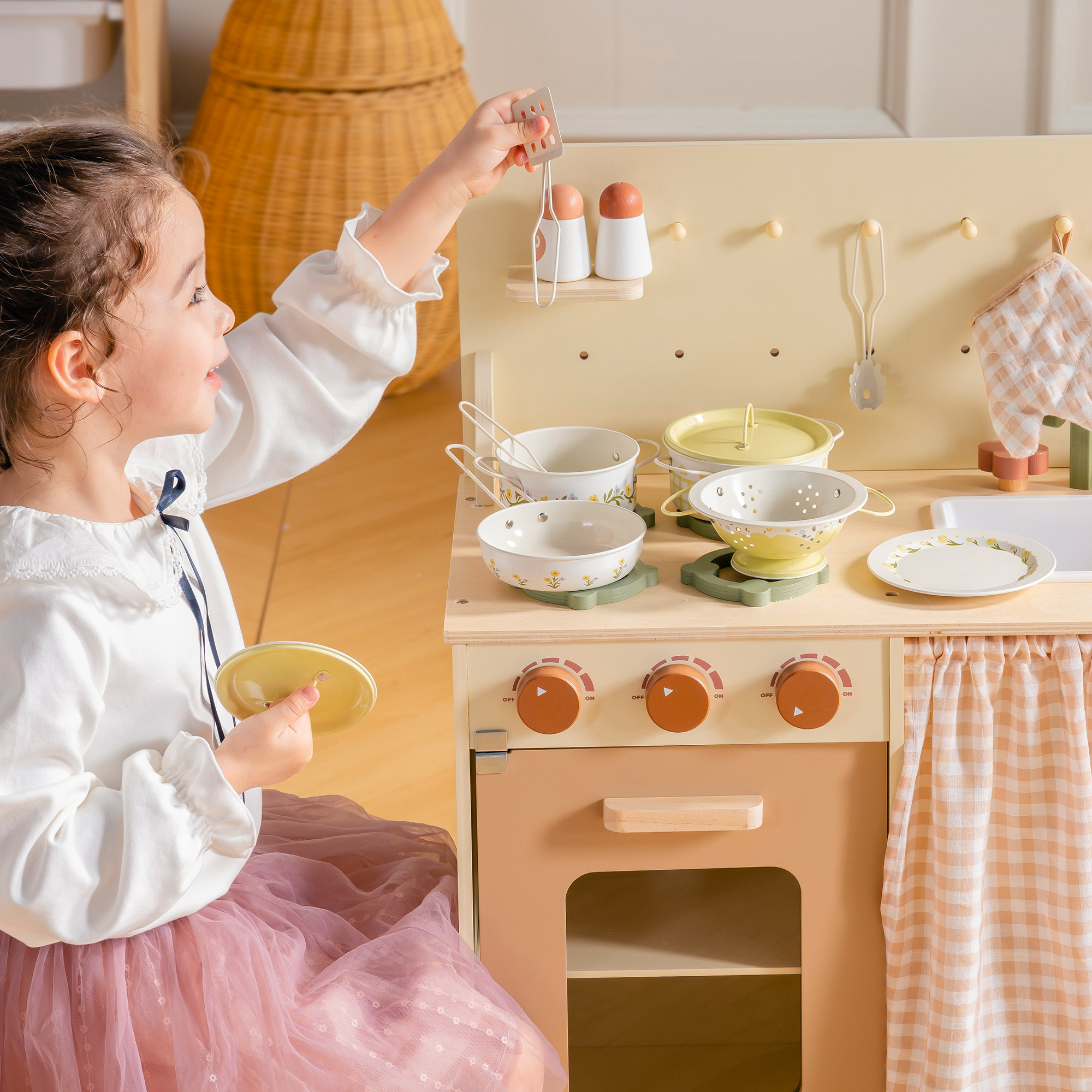 ROBUD Tinplate Pretend Cooking Utensils