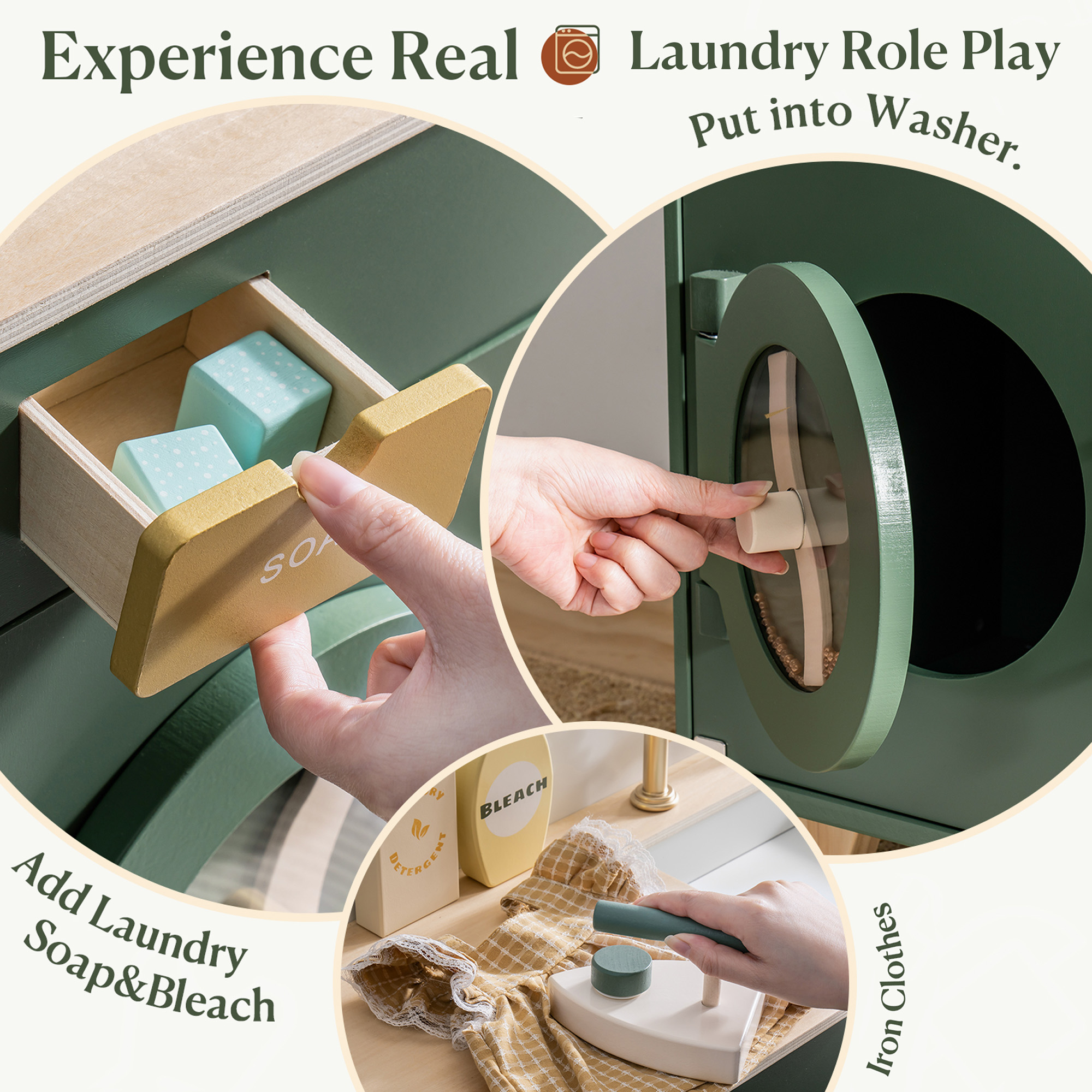 Robud Vintage Wooden Multi-Function Washing Machine