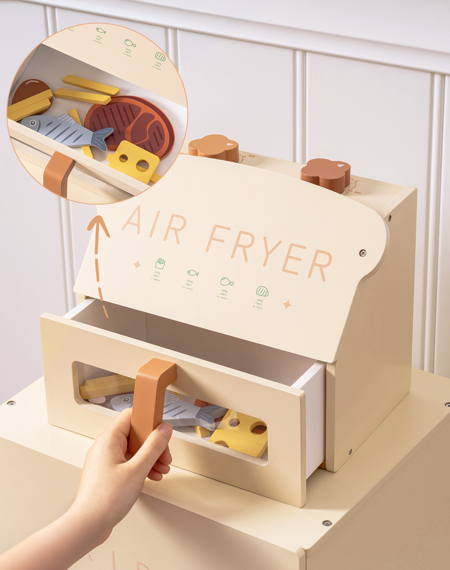 ROBUD Wooden Play Air Fayer Creamy