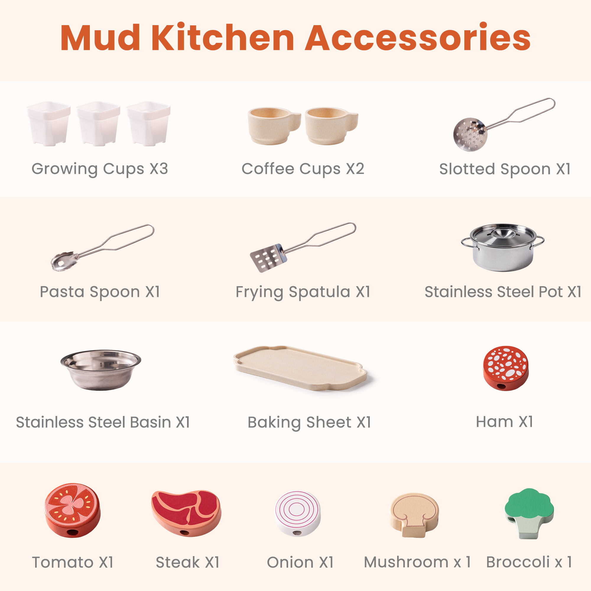 ROBUD Mud Kitchen for Kids Outdoor