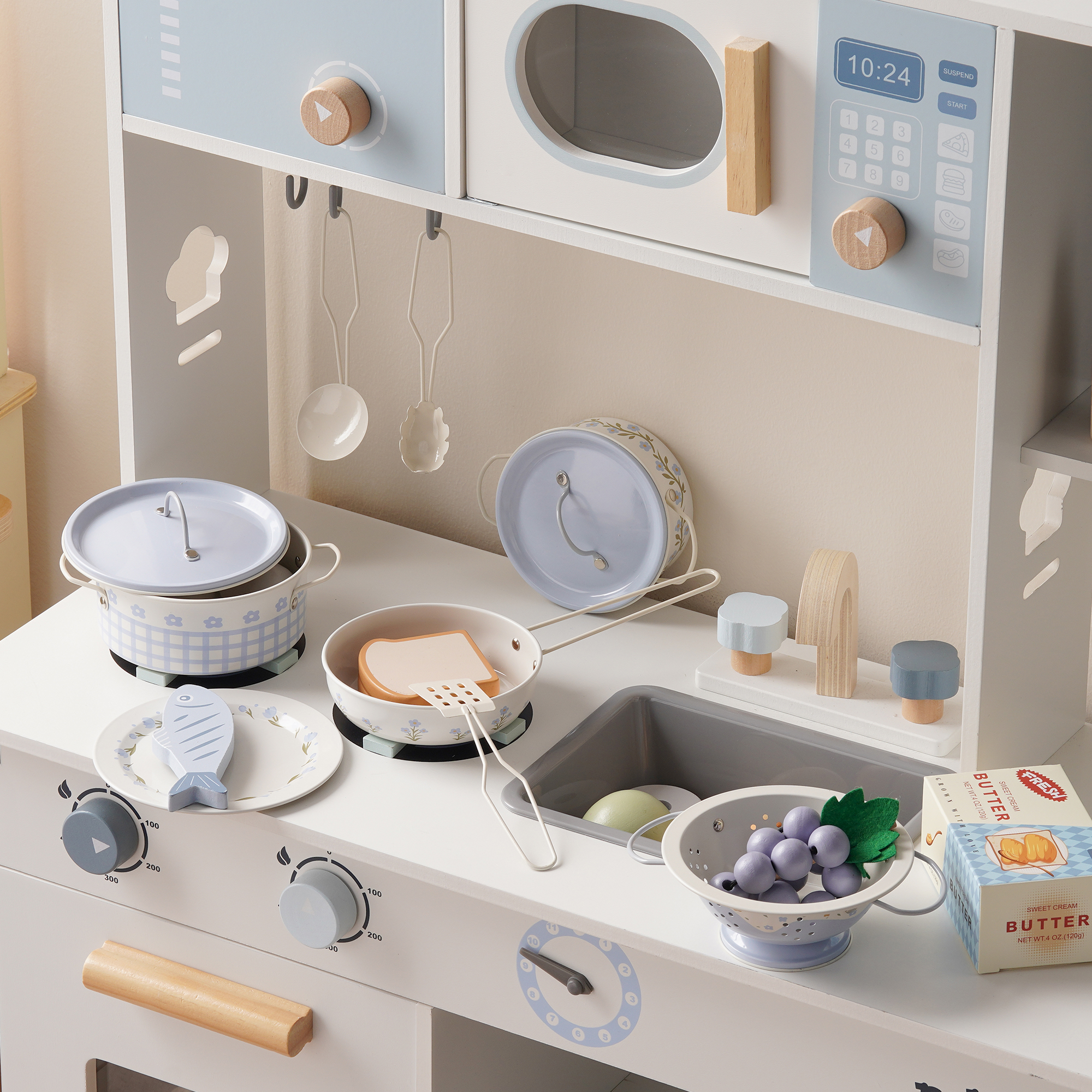 ROBUD Tinplate Pretend Cooking Utensils