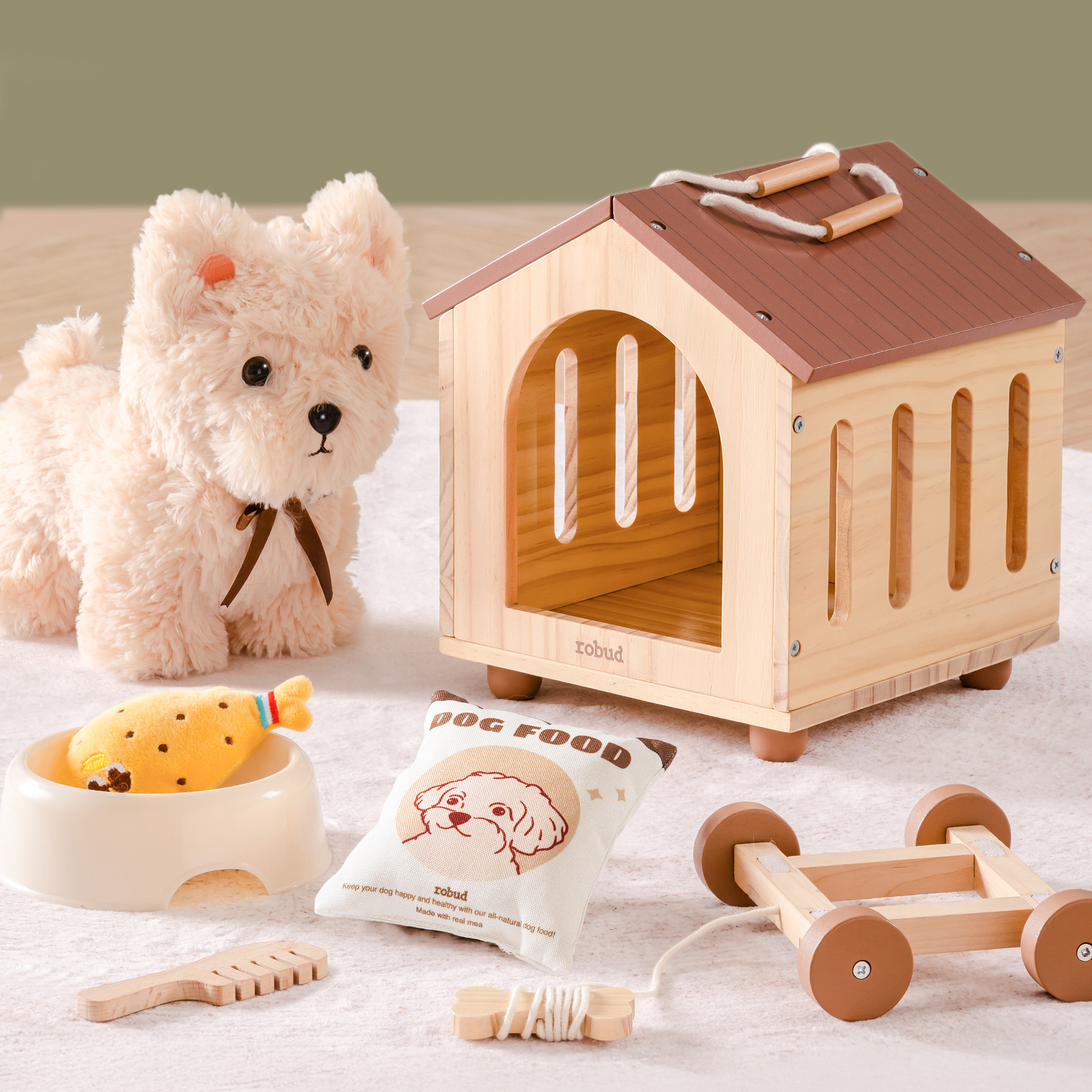 Robud Pull Dog Toy for Toddlers