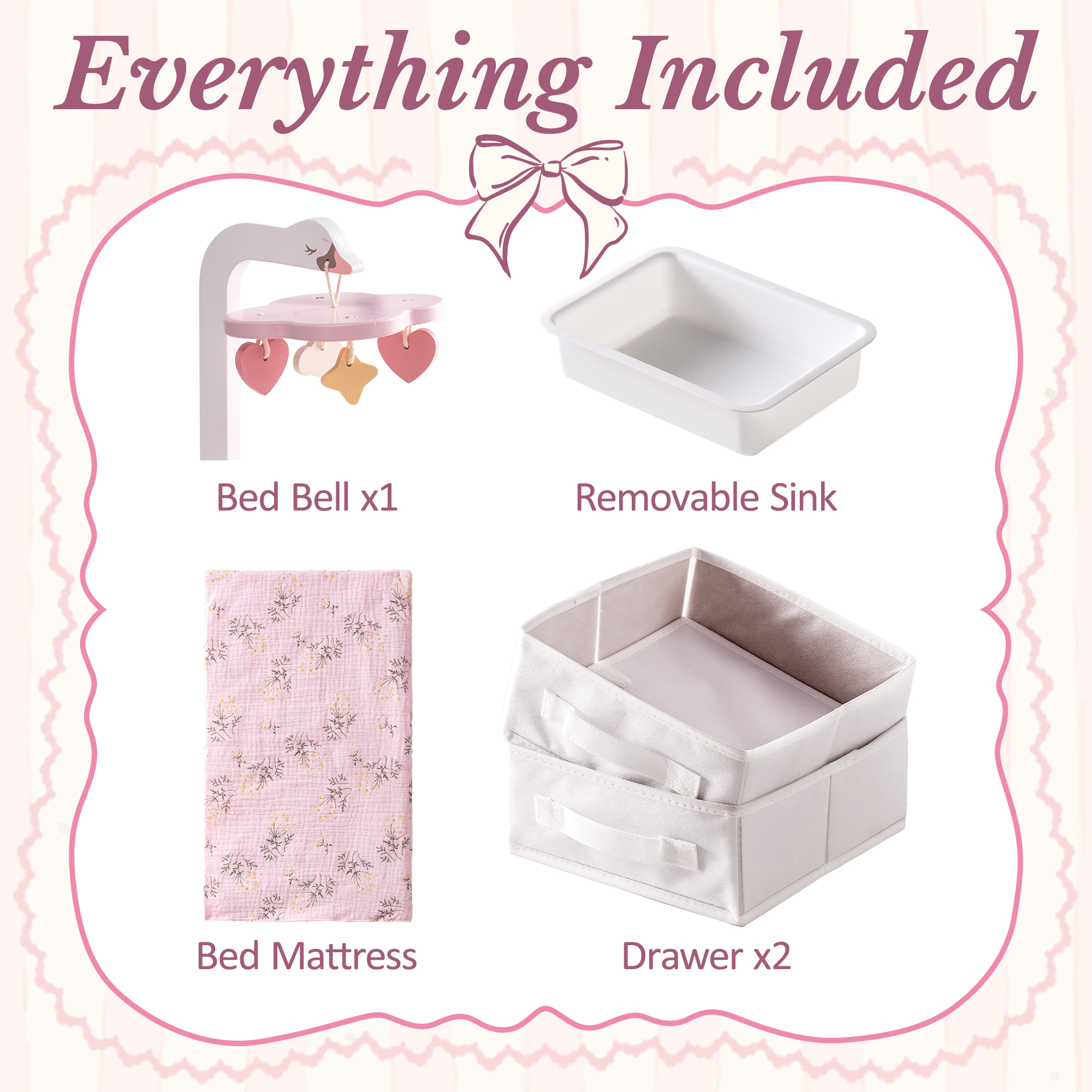 ROBUD 18 Inch Doll Changing Table