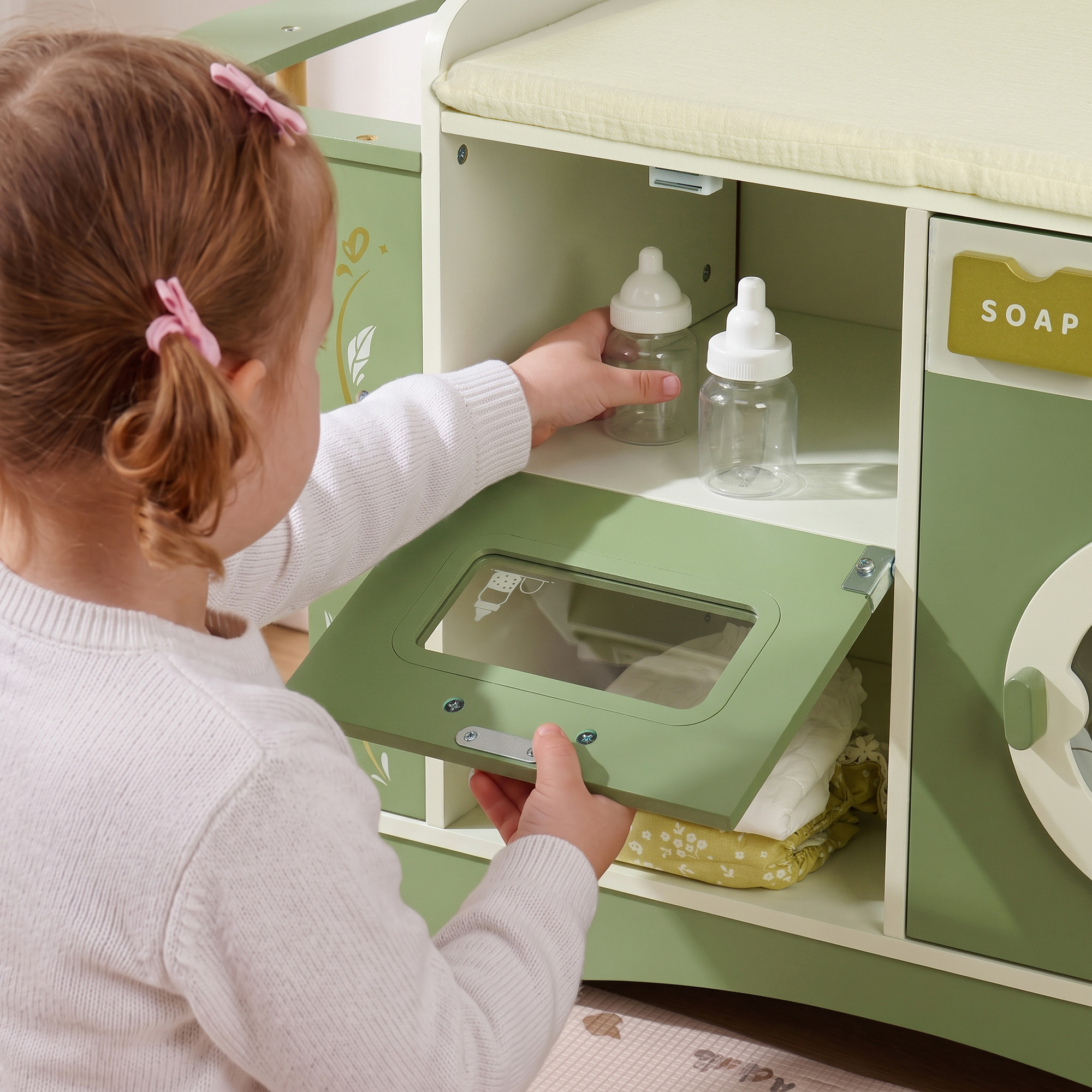ROBUD 6-in-1 Baby Doll Changing Table - Green