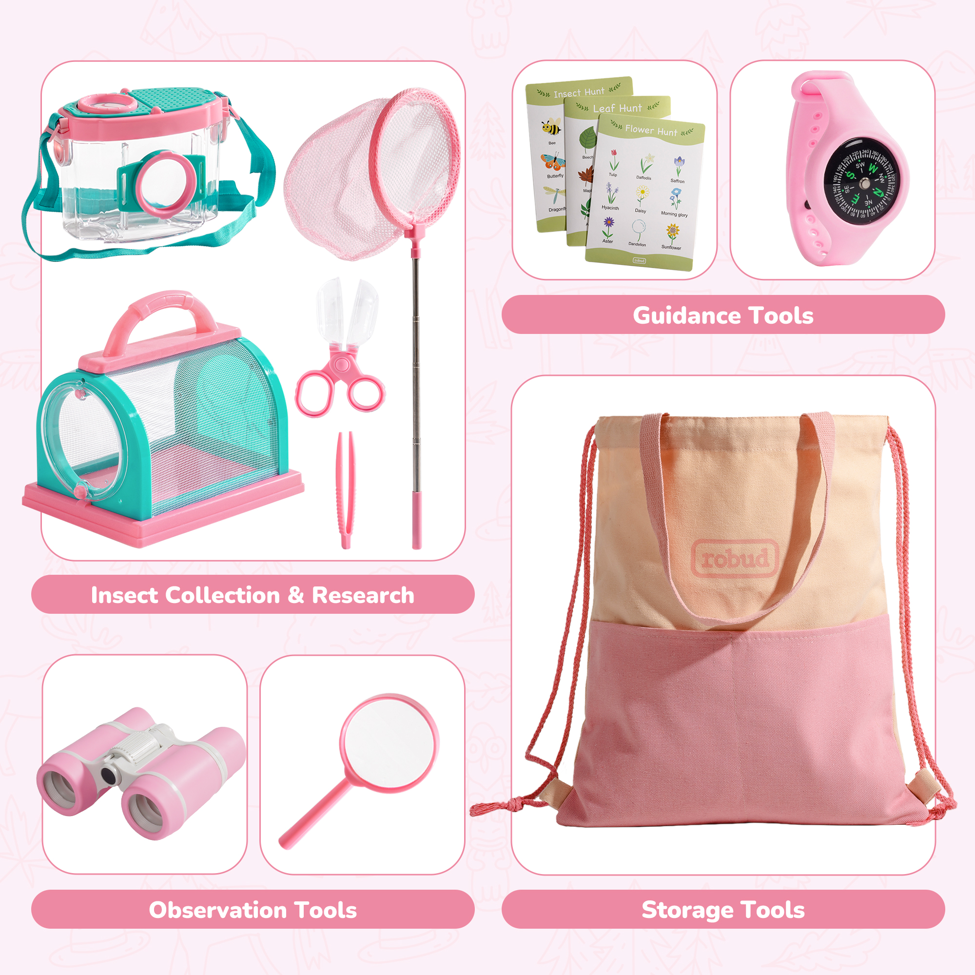 ROBUD Bug Catcher Kit & Kids Explorer Kit