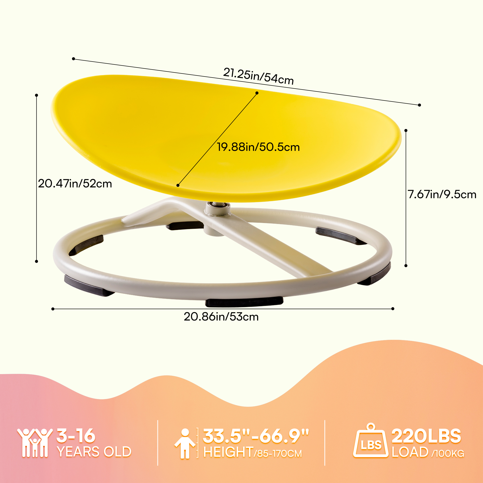 ROBUD Kids Sensory Swivel Chair