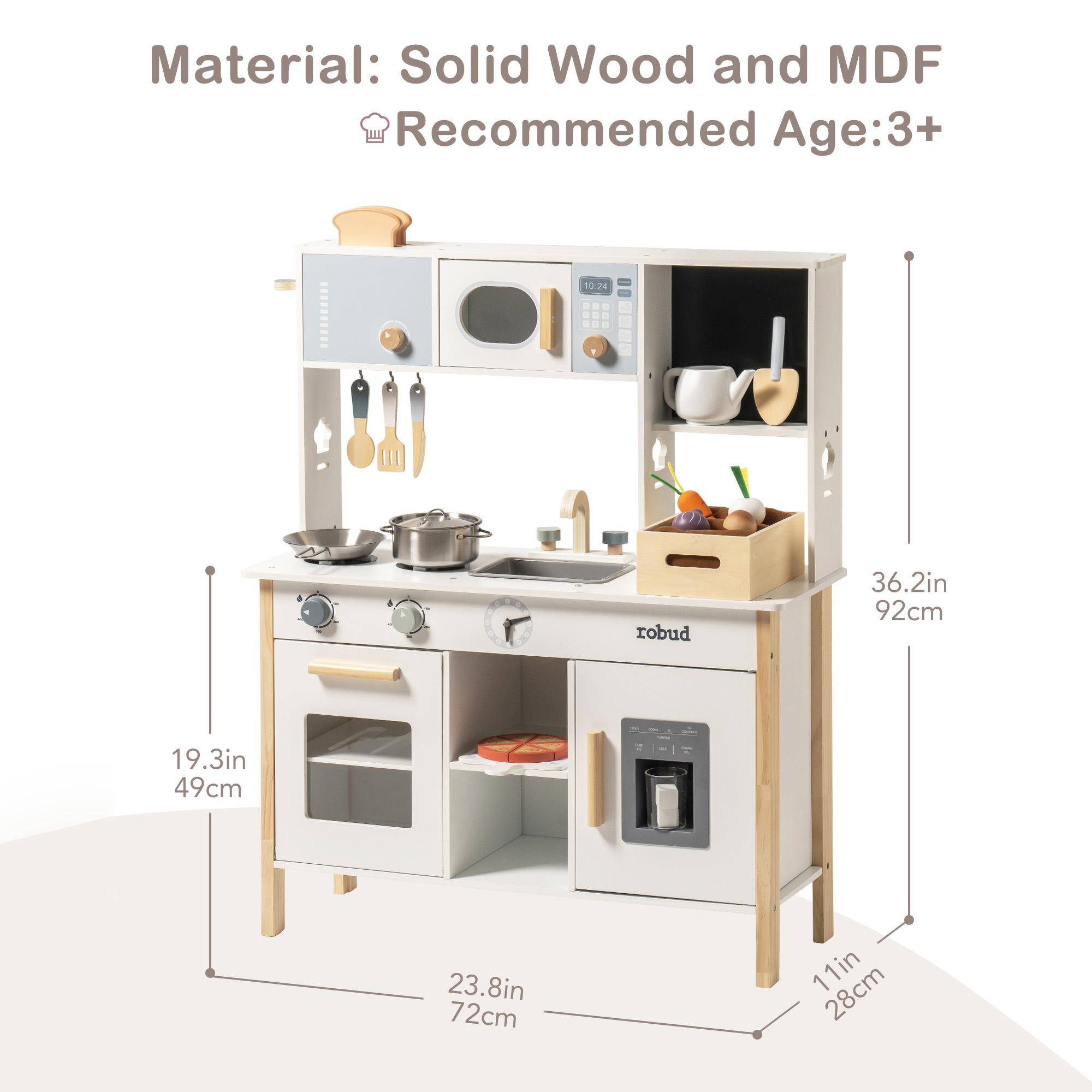 ROBUD Wooden Kids Play Kitchen Set  - Planting