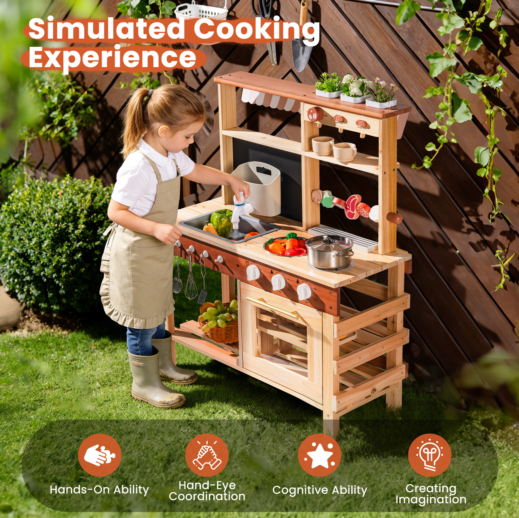 ROBUD Mud Kitchen for Kids Outdoor