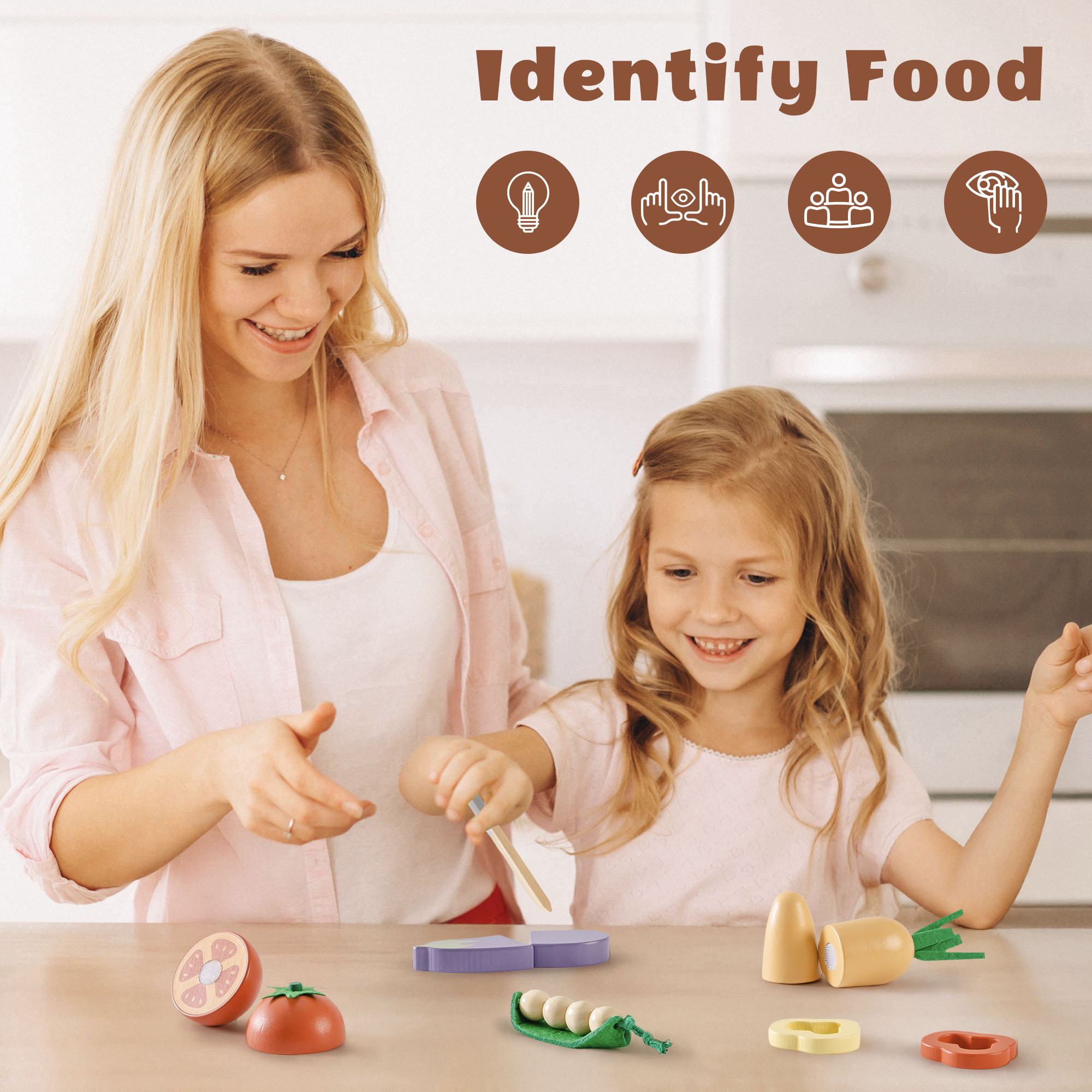 ROBUD Wooden Childs Play Food Set - Vegetables