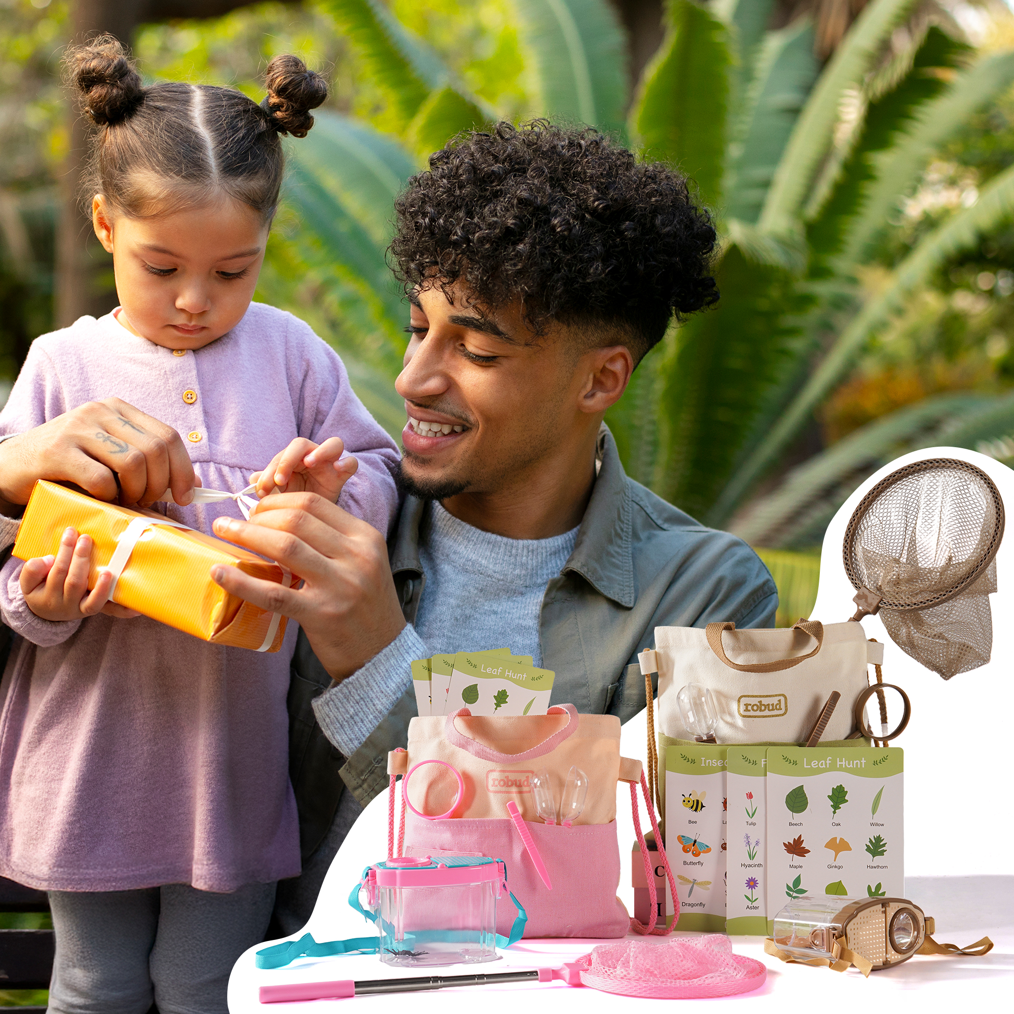 ROBUD Dual Kids Outdoor Explorer Kit - Pink & Green