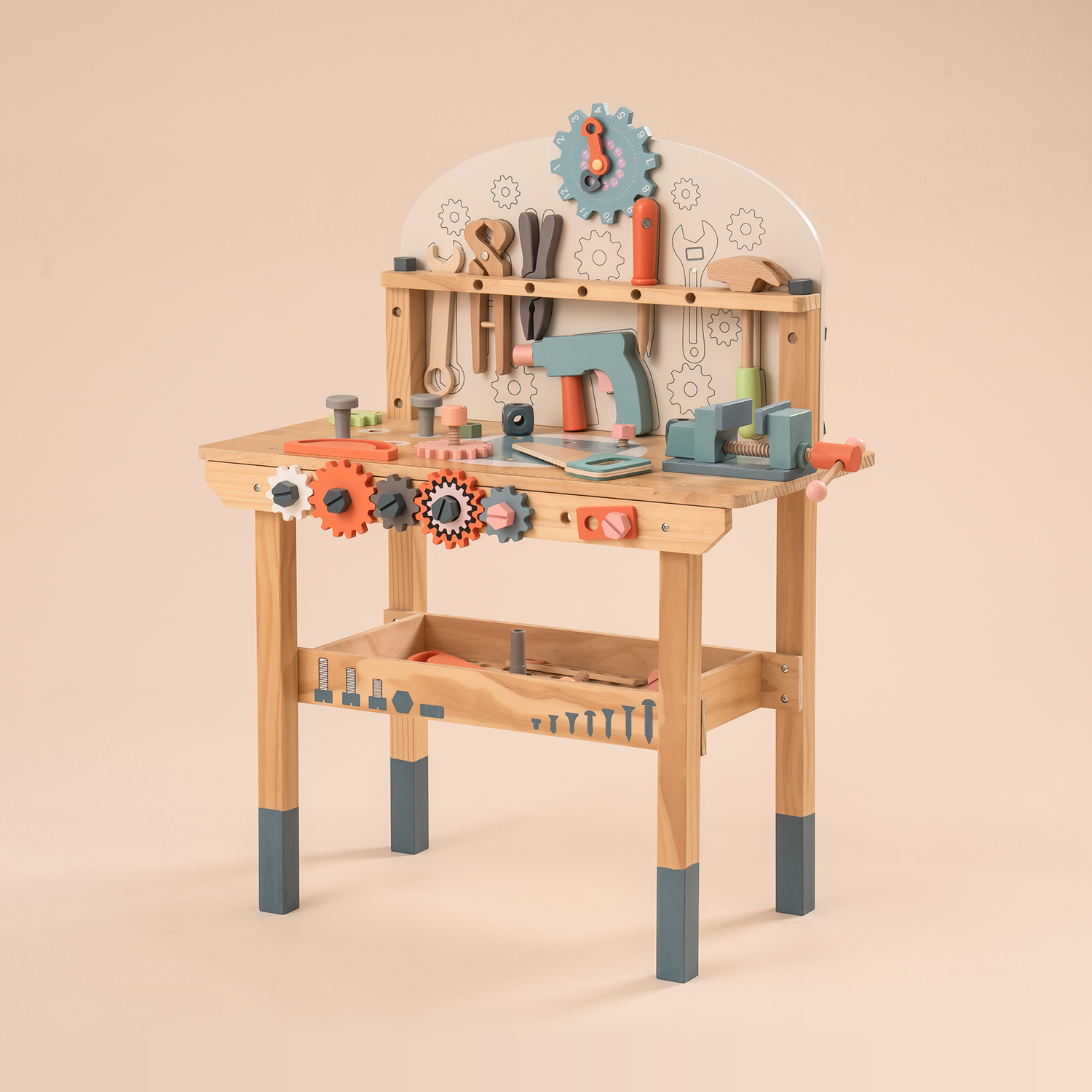 Childrens wooden tool clearance bench