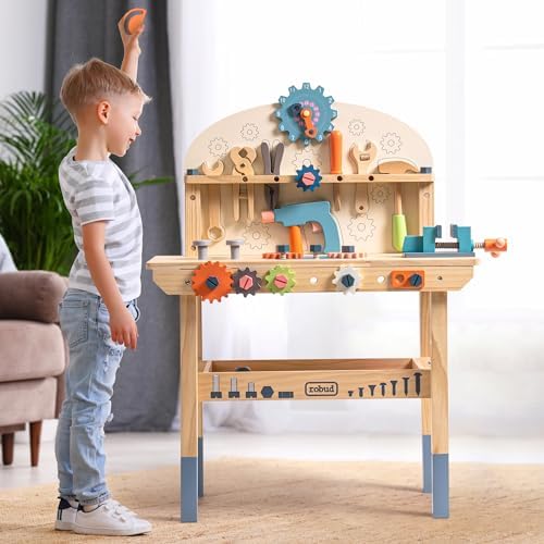 ROBUD Toy Workbench Tool Bench Set for Kids