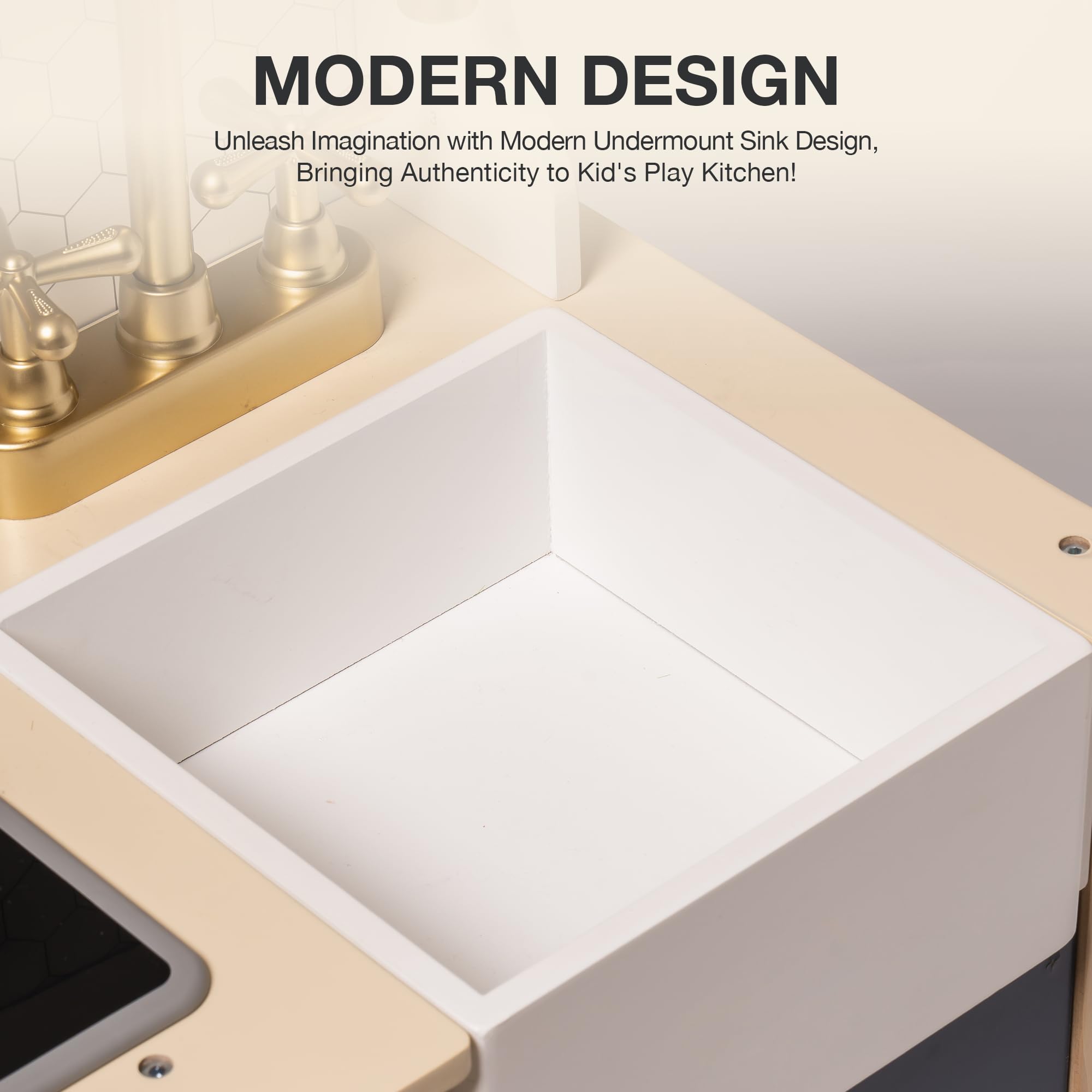 Robud Wooden Kids Play Kitchen Set - Vintage Pretend