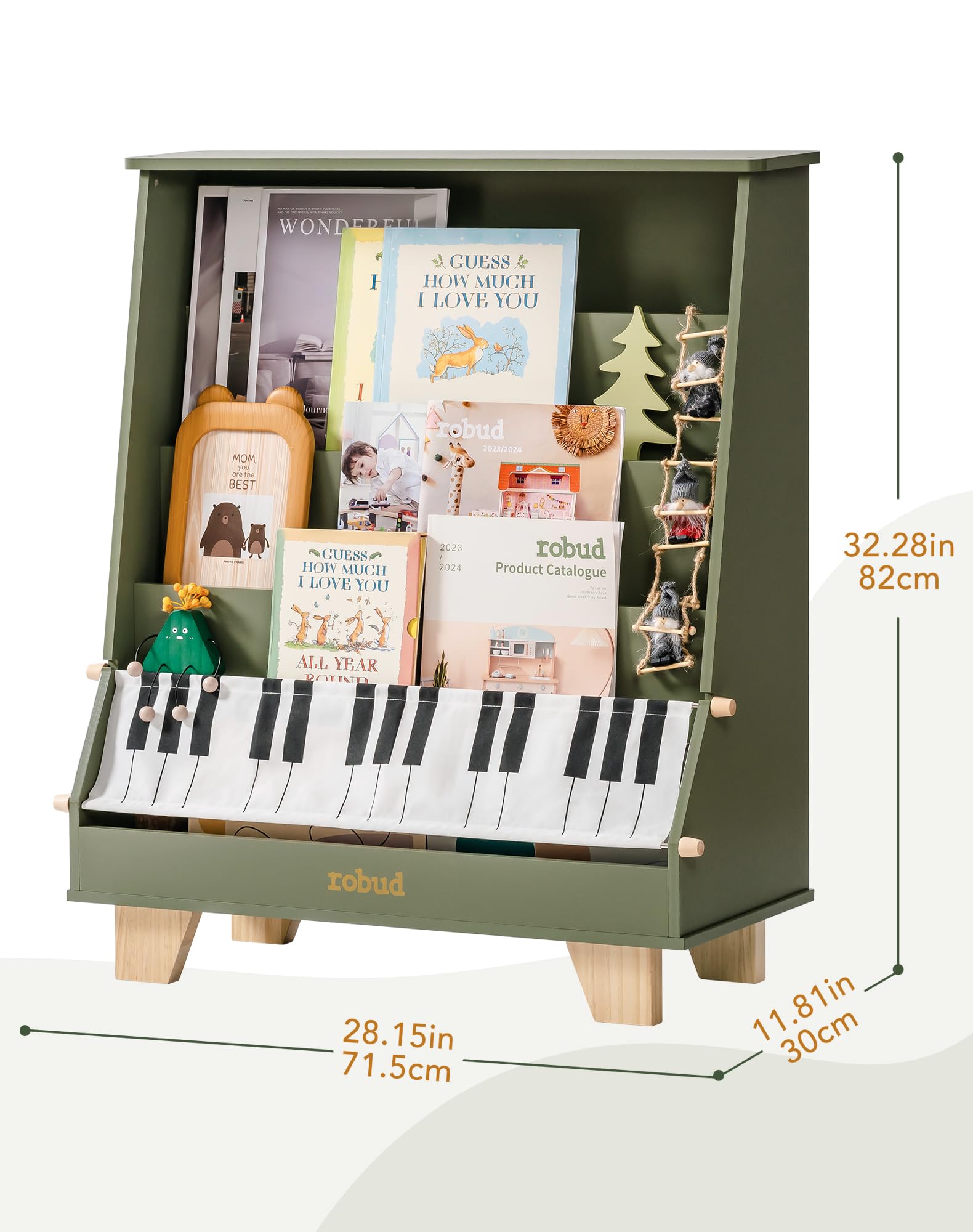 ROBUD Wooden Kids Bookshelf - Piano