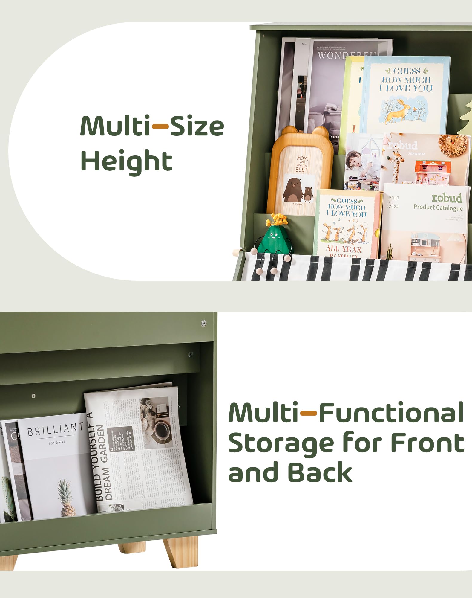 ROBUD Wooden Kids Bookshelf - Piano