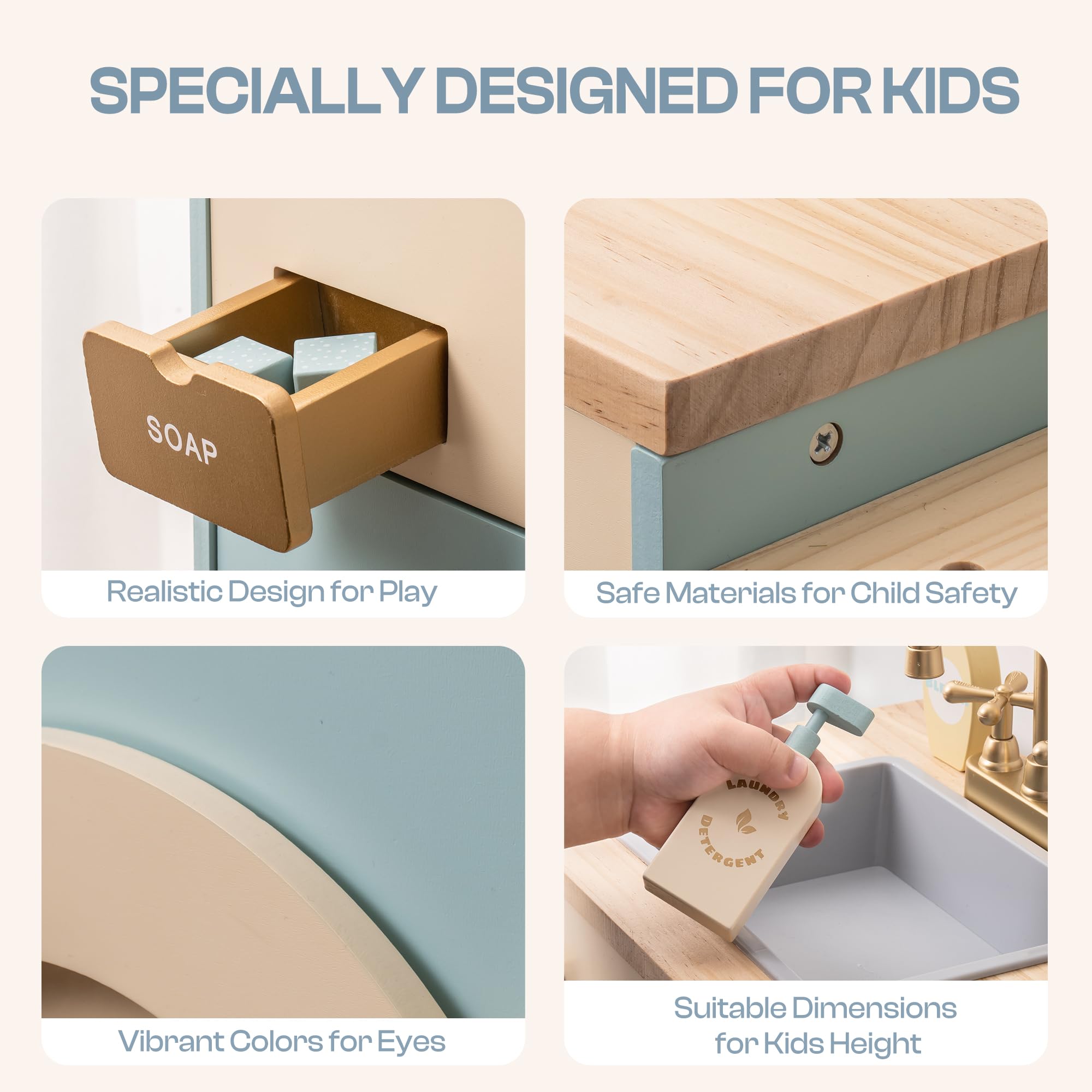 Robud Wooden Laundry Playset