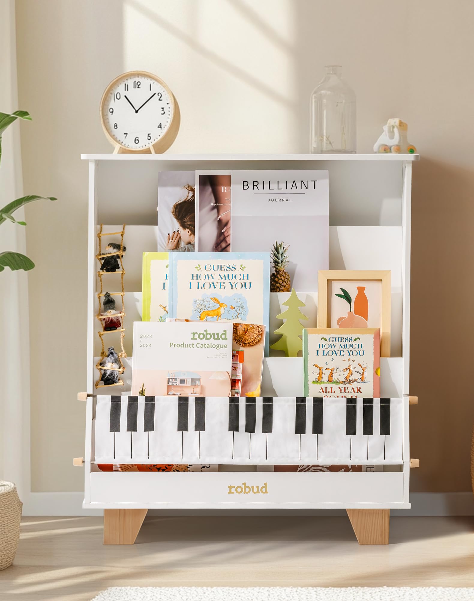 ROBUD Wooden Kids Bookshelf - Piano