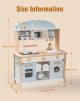ROBUD Wooden Kids Play Kitchen Set | Wood Toddler Kitchen Play Set with ...