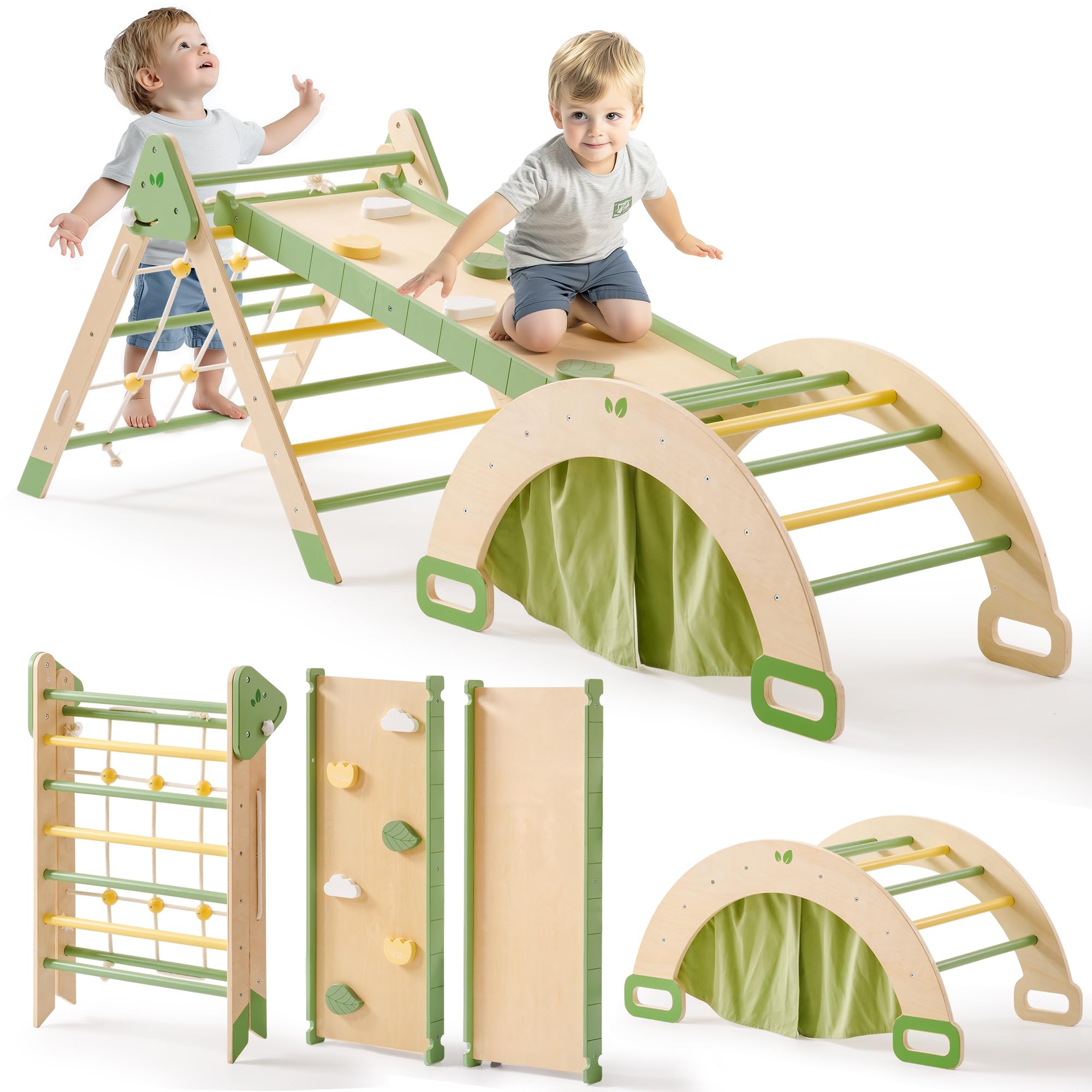 ROBUD 5 in 1 Toddler Climbing Toys Set