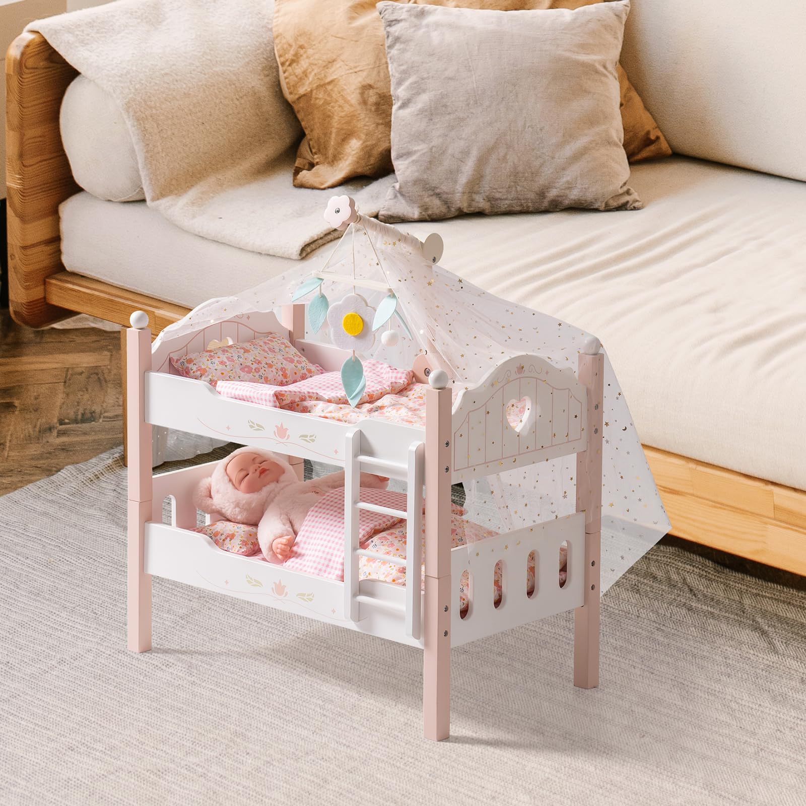 ROBUD Baby Doll Crib - Pink
