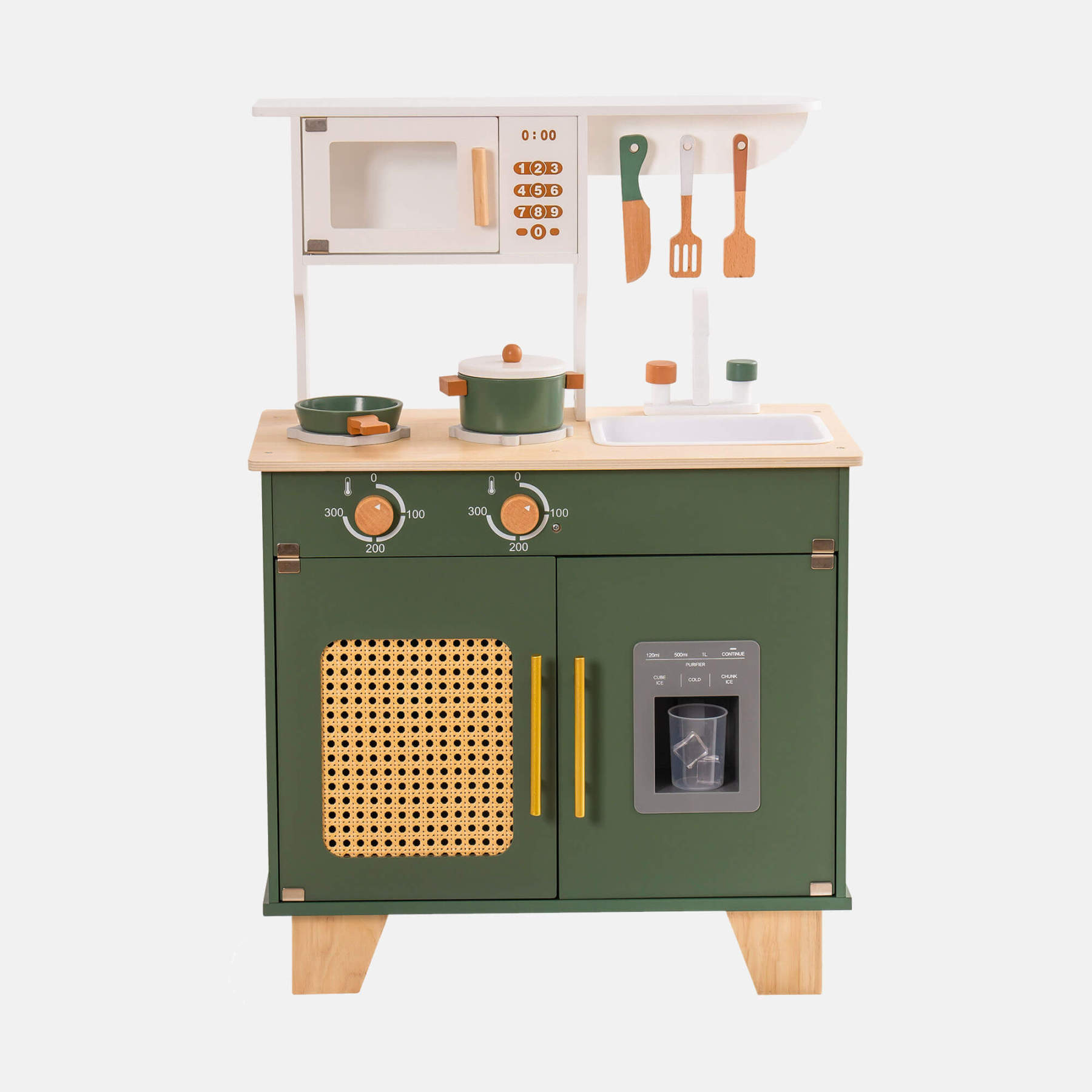 Kids Play Kitchen Set Wooden | Childrens Play Kitchen Toys Vintage ...