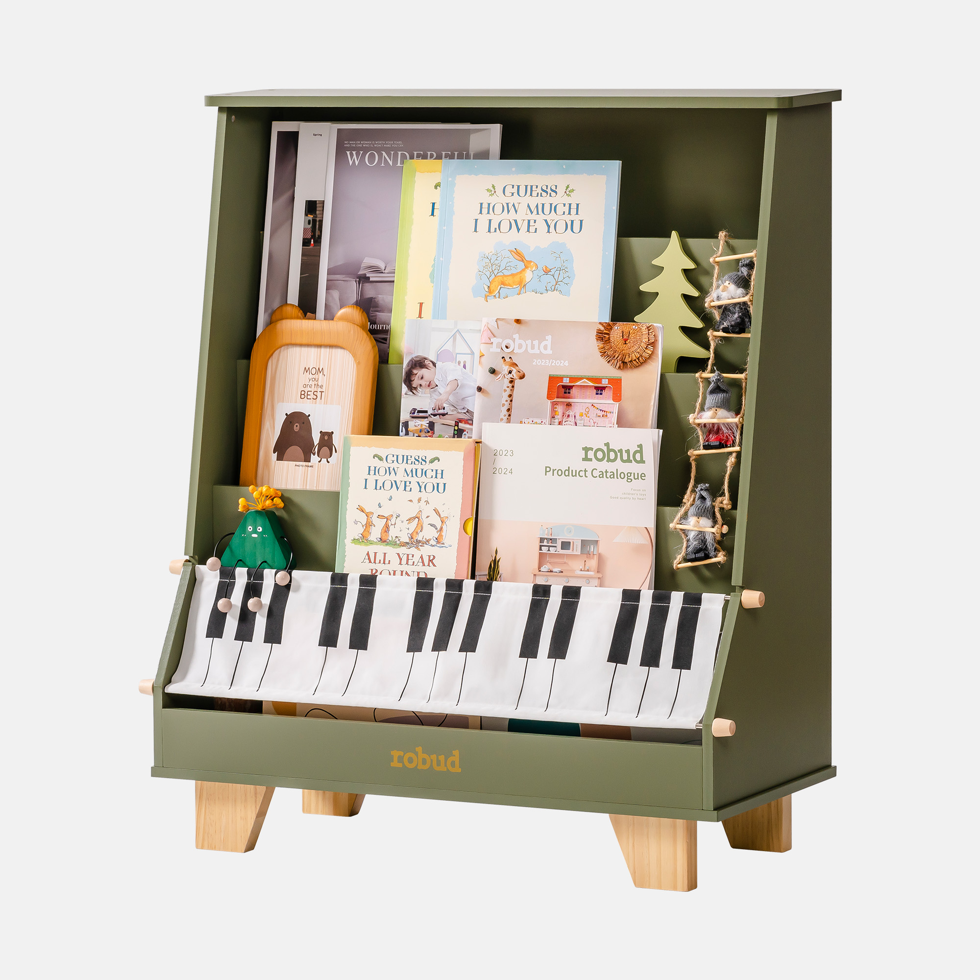 ROBUD Wooden Kids Bookshelf - Piano