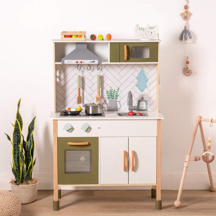 ROBUD Wooden Kids Play Kitchen Set - Cat