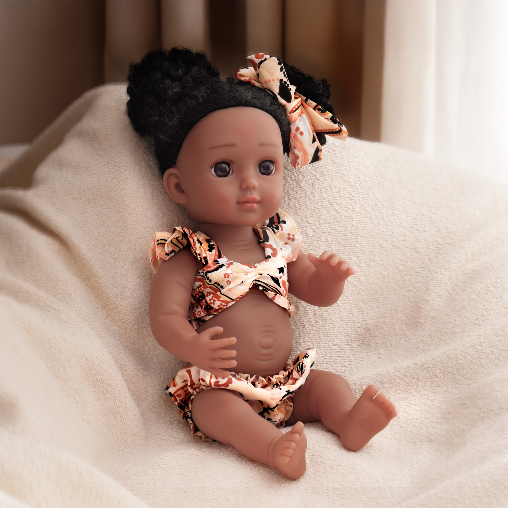 ROBUD Reborn Girl Baby Doll Black