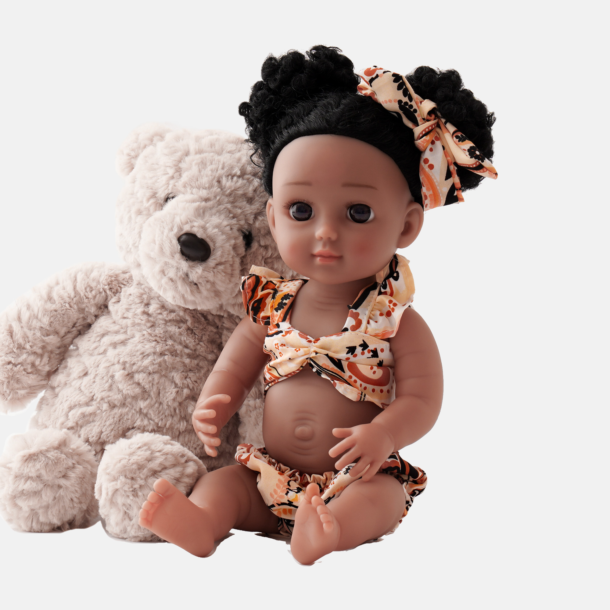 ROBUD Reborn Girl Baby Doll Black