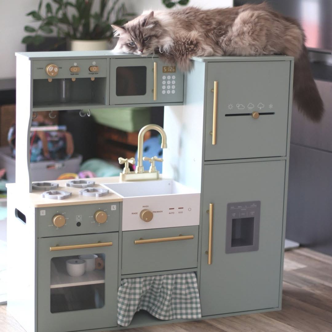 ROBUD Wooden Kids Play Kitchen Set - Bean Green