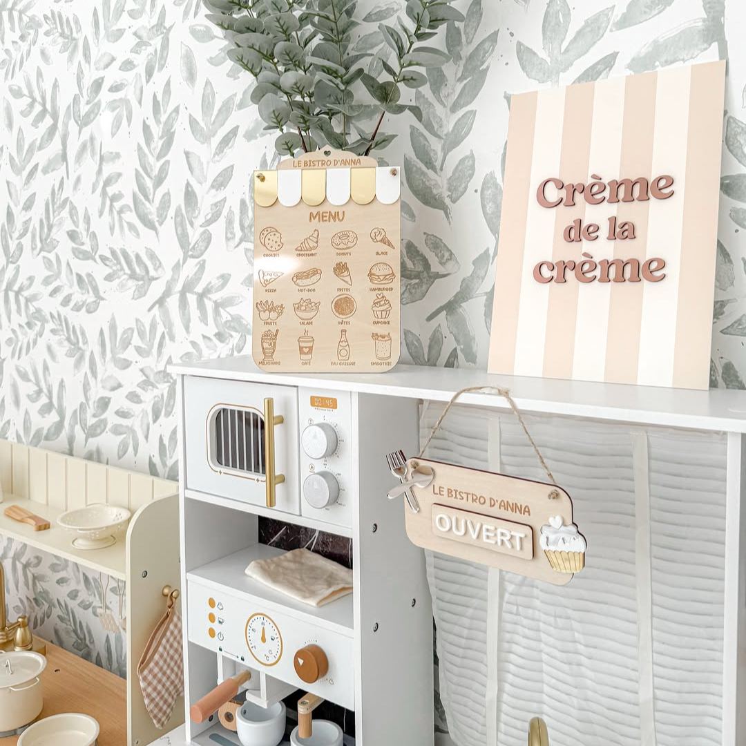 ROBUD Modern Play Kitchen for Kids - White