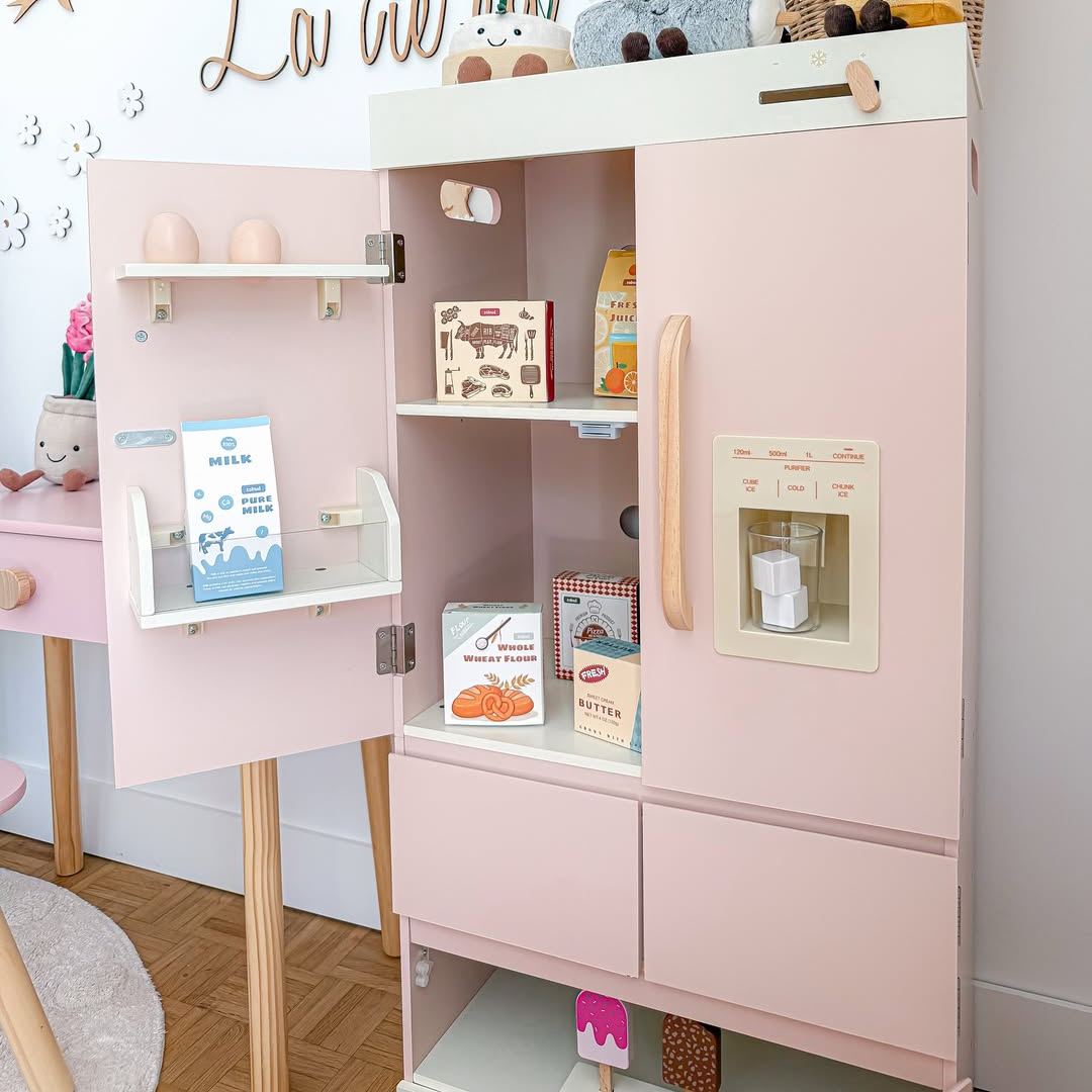 ROBUD Wooden Pink Refrigerator