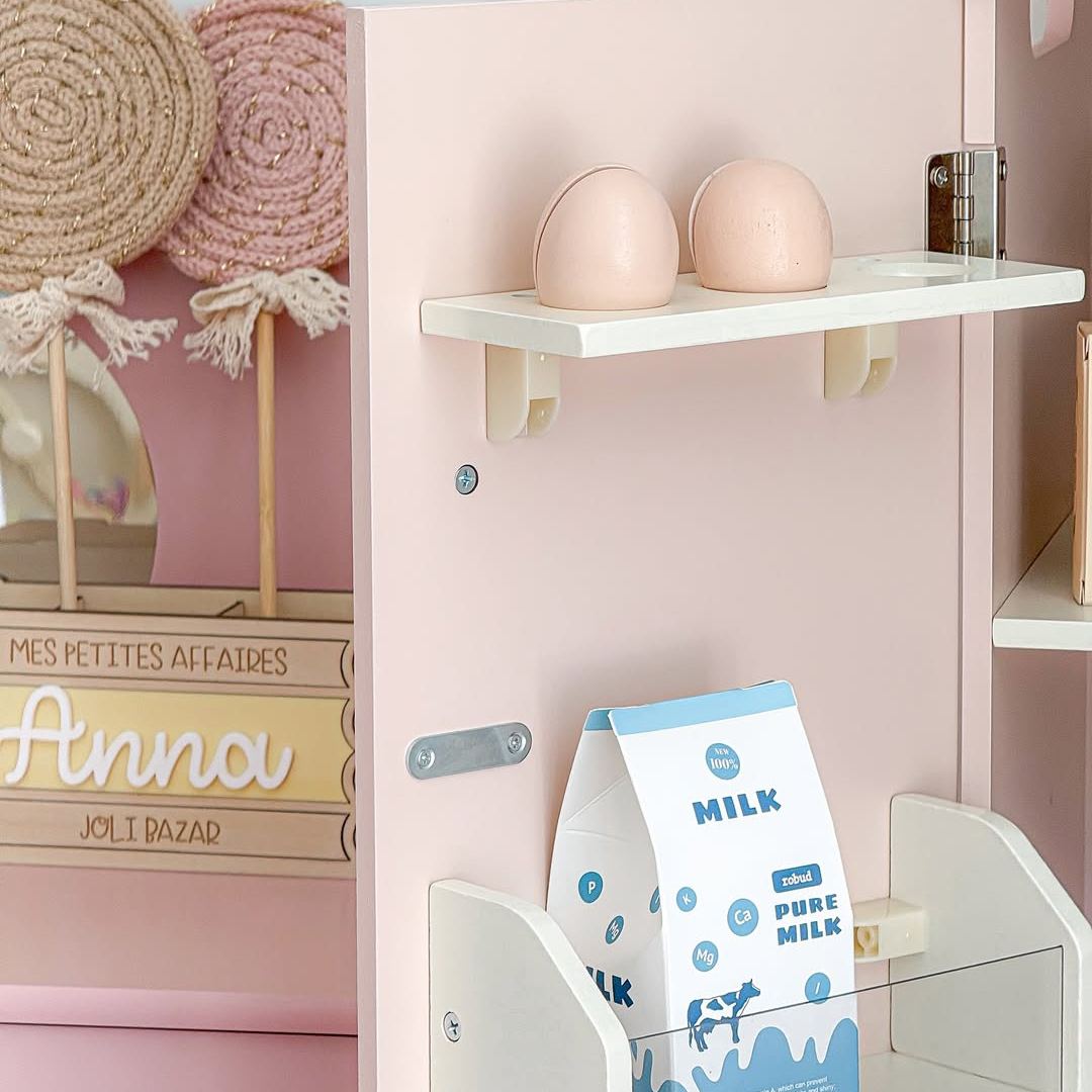 ROBUD Wooden Pink Refrigerator