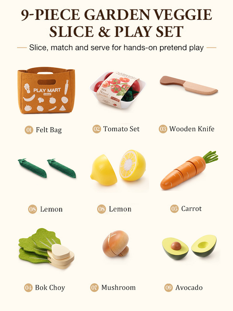 WCF74 nine-piece garden veggie set overview mobile
