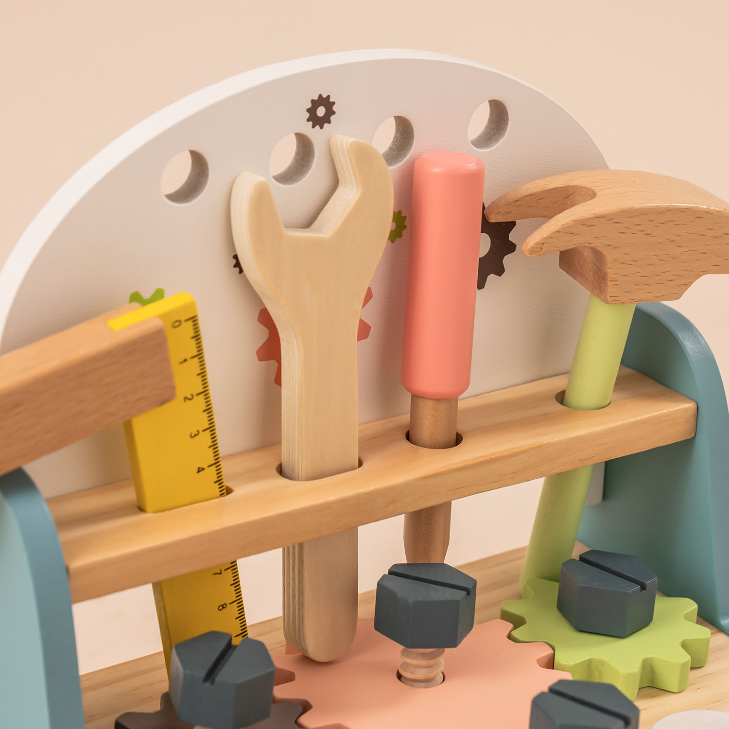 Aazon.co: ROBUD Wooden Play Tool Workbench Set For Kids Toddlers