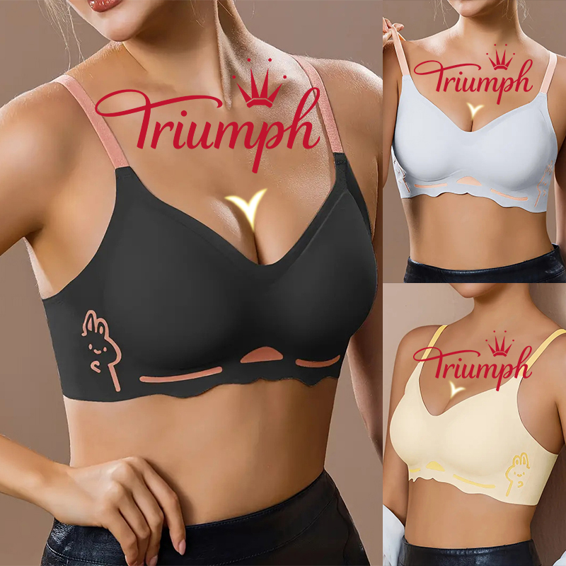 Triumph - 3 darab (70A-100F)💝Kényelmes, vezeték nélküli push-up varrat nélküli melltartó