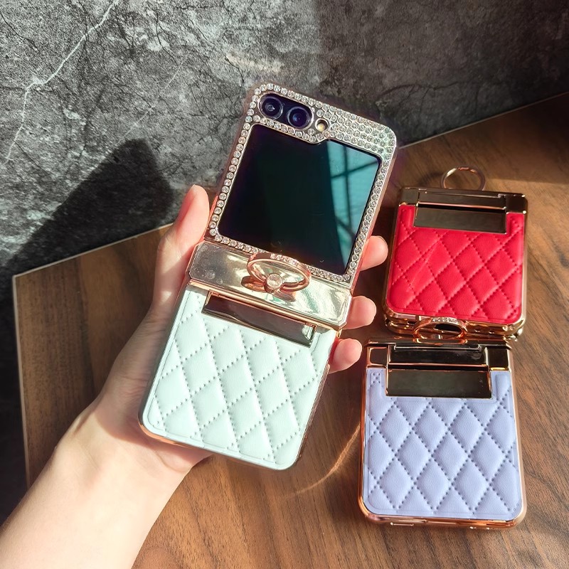 Πτυσσόμενη θήκη κινητού τηλεφώνου σε σχήμα διαμαντιού για Samsung Galaxy Z Flip3 Flip4 Flip5 Flip6