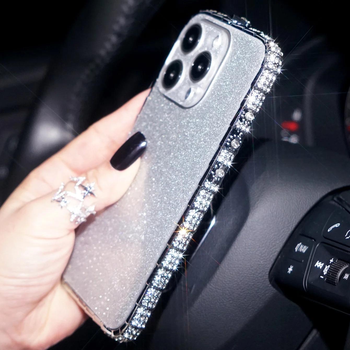 Husă de protecție pentru iPhone cu sclipici de înaltă calitate Diamond