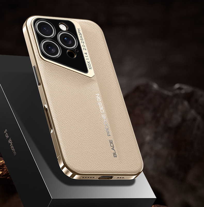 Πολυτελής all-inclusive δερμάτινη θήκη τηλεφώνου για iPhone 13/14/15/16