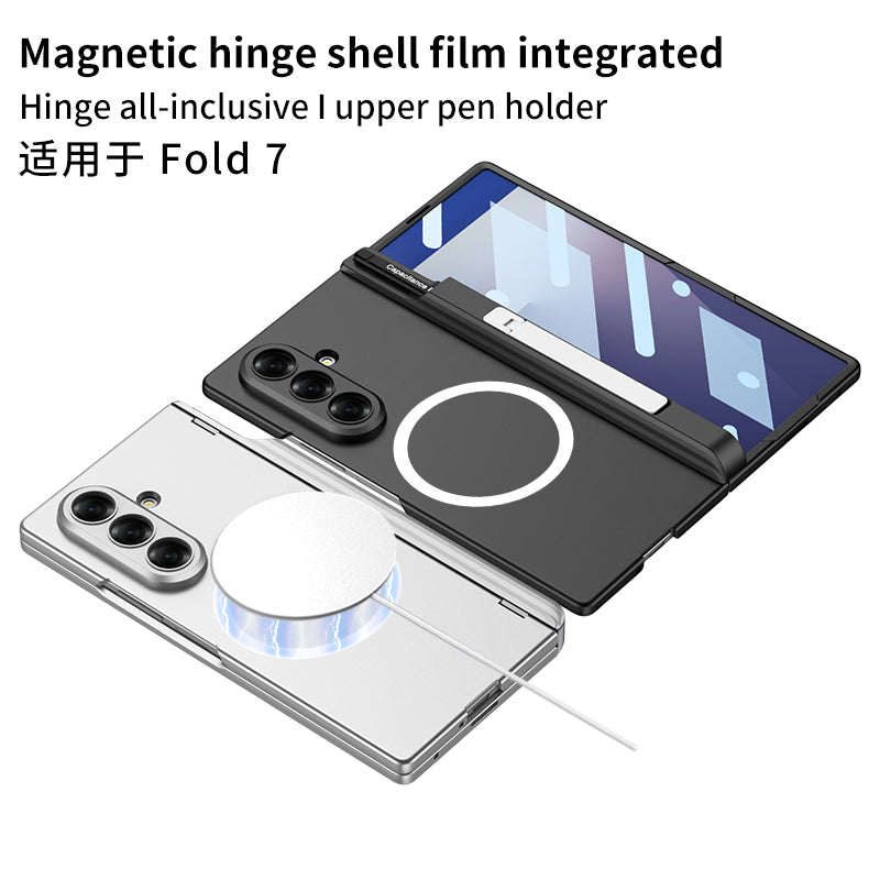 Magnetyczny zawias, ukryty uchwyt, etui z miejscem na długopis do Galaxy Z Fold 7/6/5