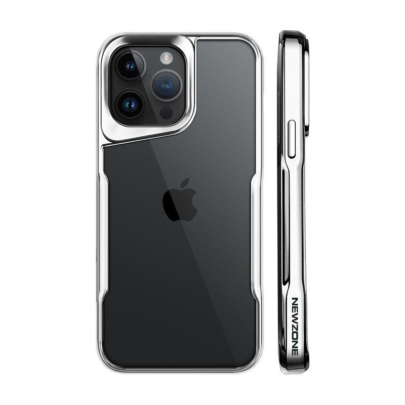 [Ofertă specială limitată] Carcasă pentru telefon din spate acrilic transparent cu armură din aur din titan galvanizat recent