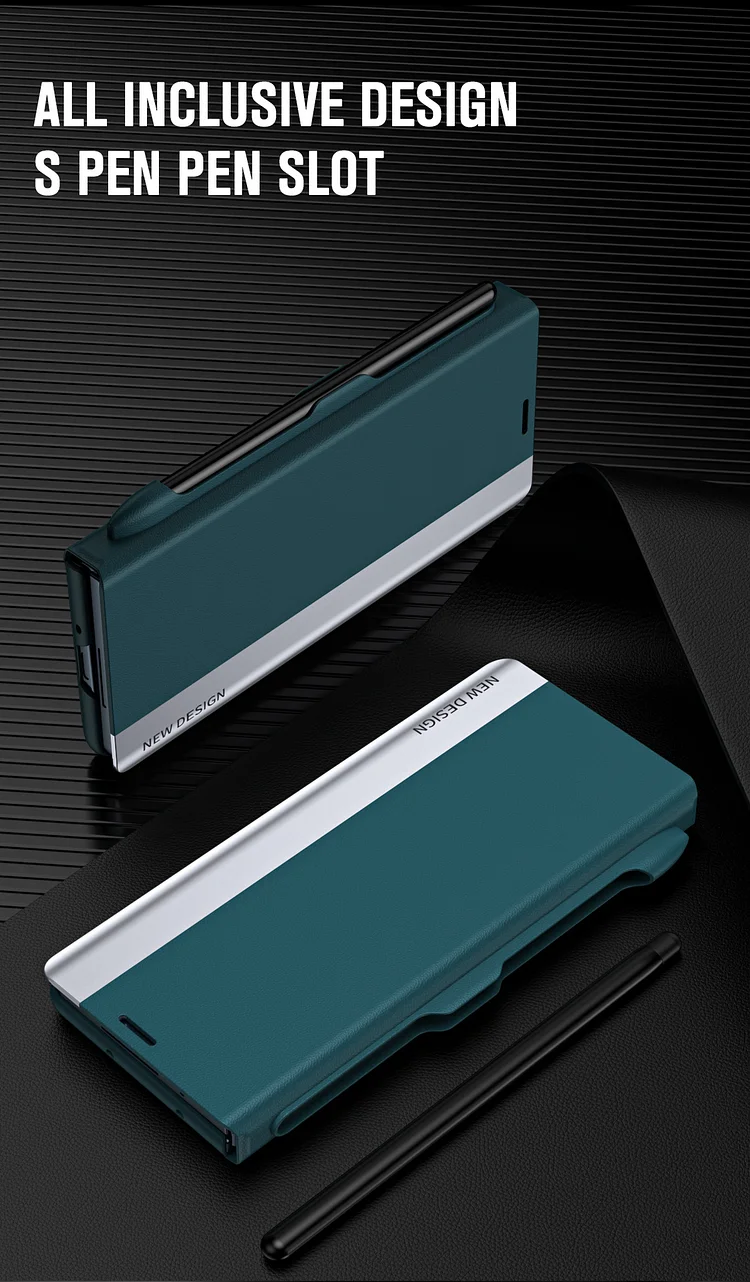 A tolltartóval ellátott Flip Stand tokot kifejezetten a Samsung Galaxy Z Foldhoz tervezték, így minden összehajtás elegáns és egyedi megjelenést kölcsönöz.