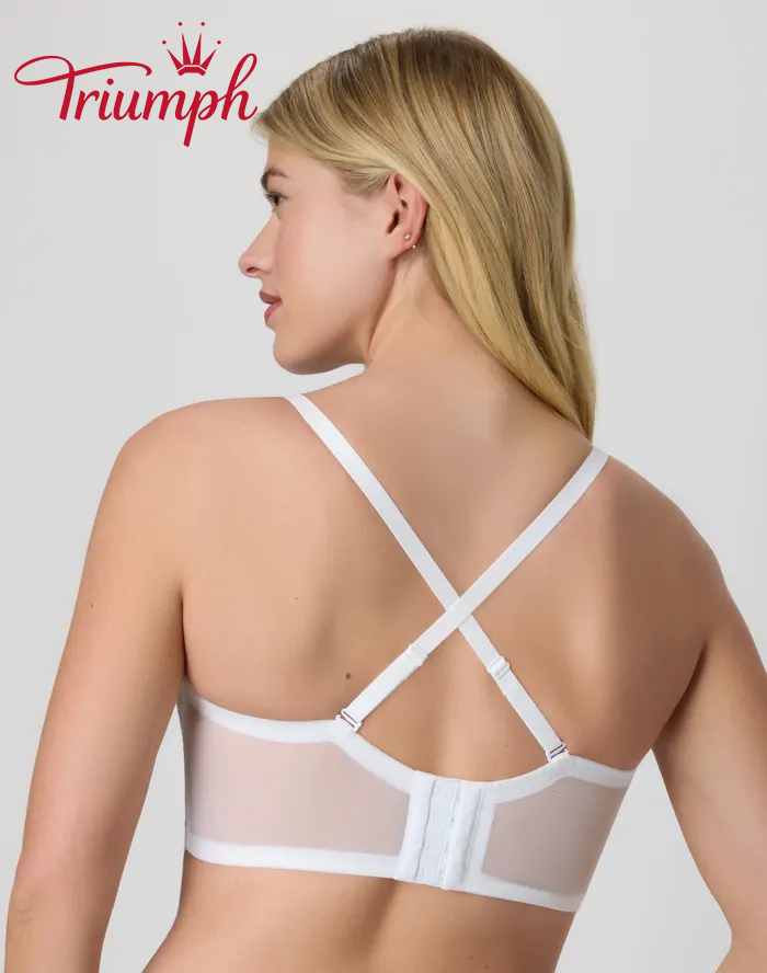 👙TRIUMPH – [4 szt.]🔥Bezfiszbinowy biustonosz typu longline z koronki