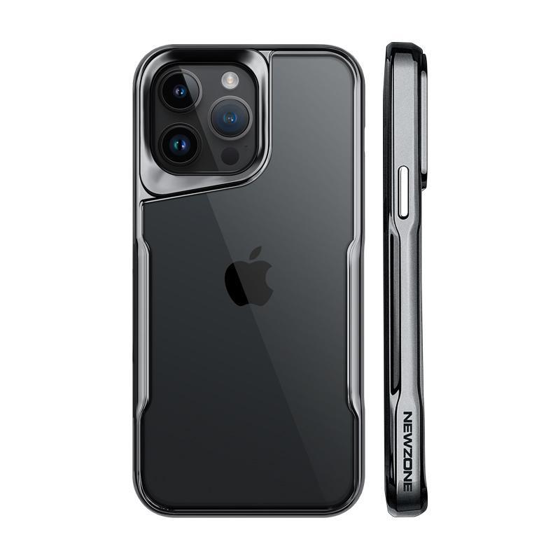 [Ofertă specială limitată] Carcasă pentru telefon din spate acrilic transparent cu armură din aur din titan galvanizat recent