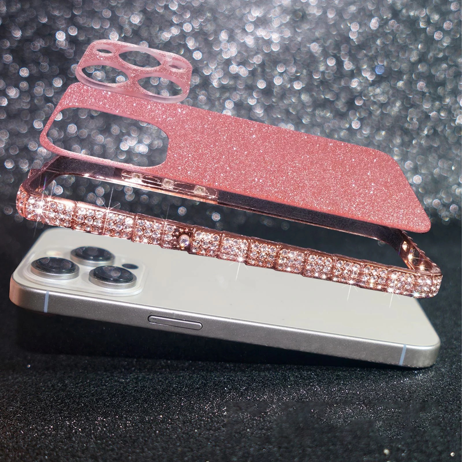 Husă de protecție pentru iPhone cu sclipici de înaltă calitate Diamond