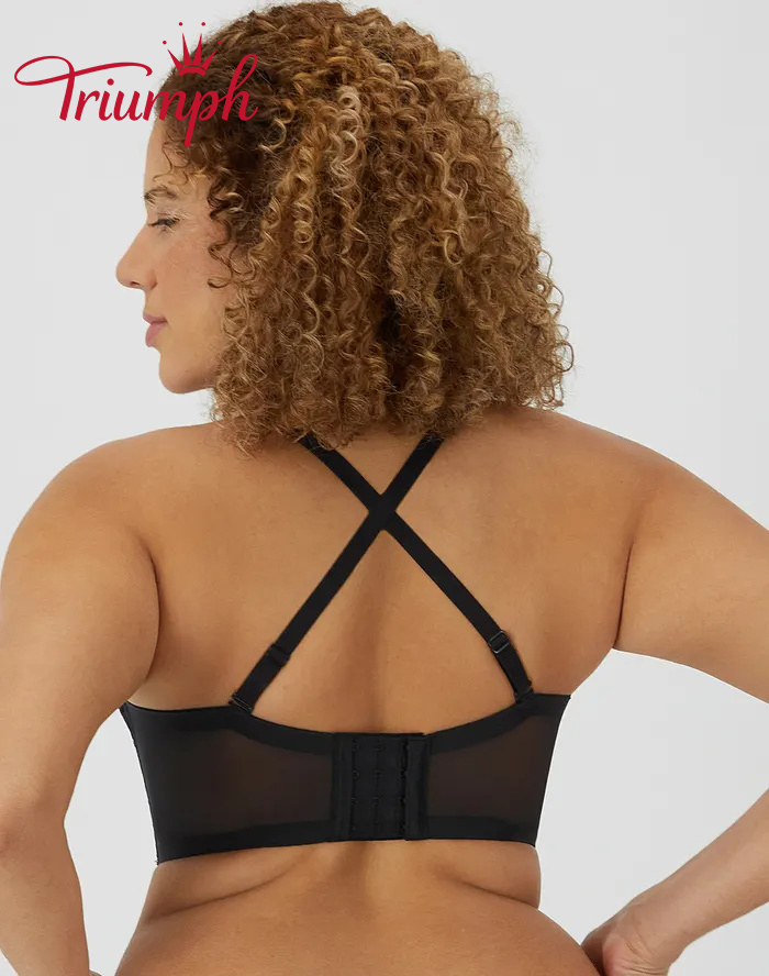 👙TRIUMPH – [4 szt.]🔥Bezfiszbinowy biustonosz typu longline z koronki