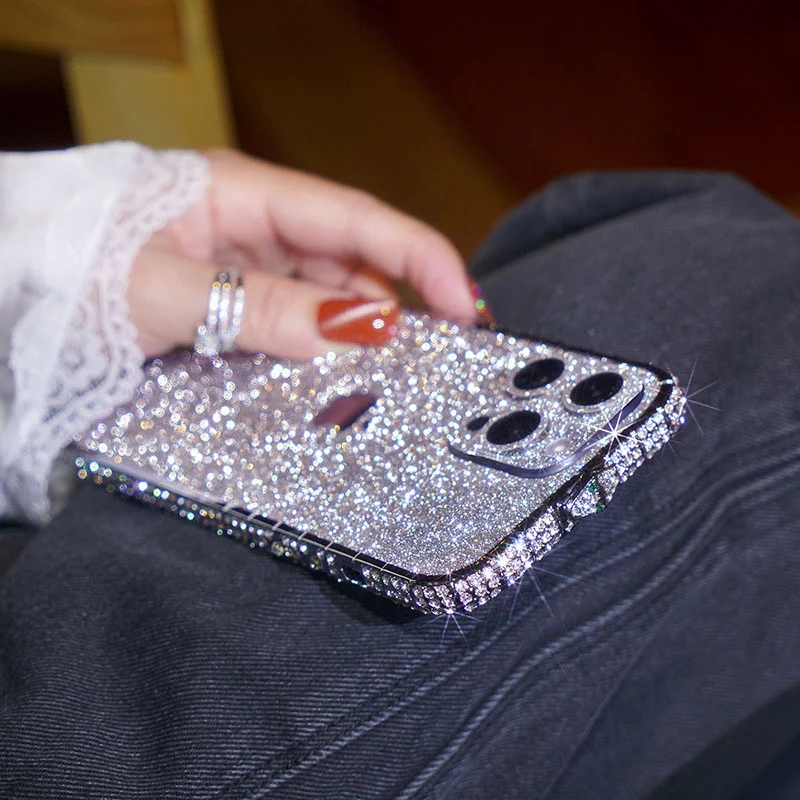 Husă de protecție pentru iPhone cu sclipici de înaltă calitate Diamond