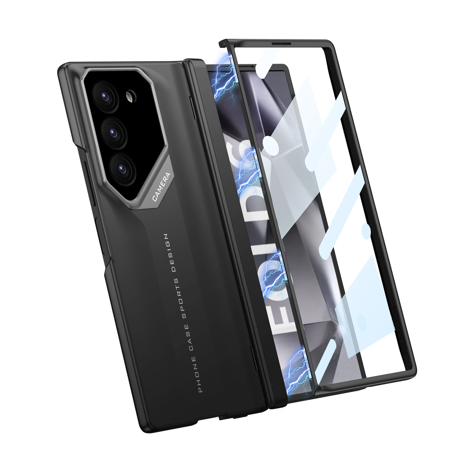 DESIGN SPORTIV | Carcasa pentru telefon cu balama magnetica rezistenta la socuri cu protectie de ecran pentru Galaxy Z Fold 6/5/4/3