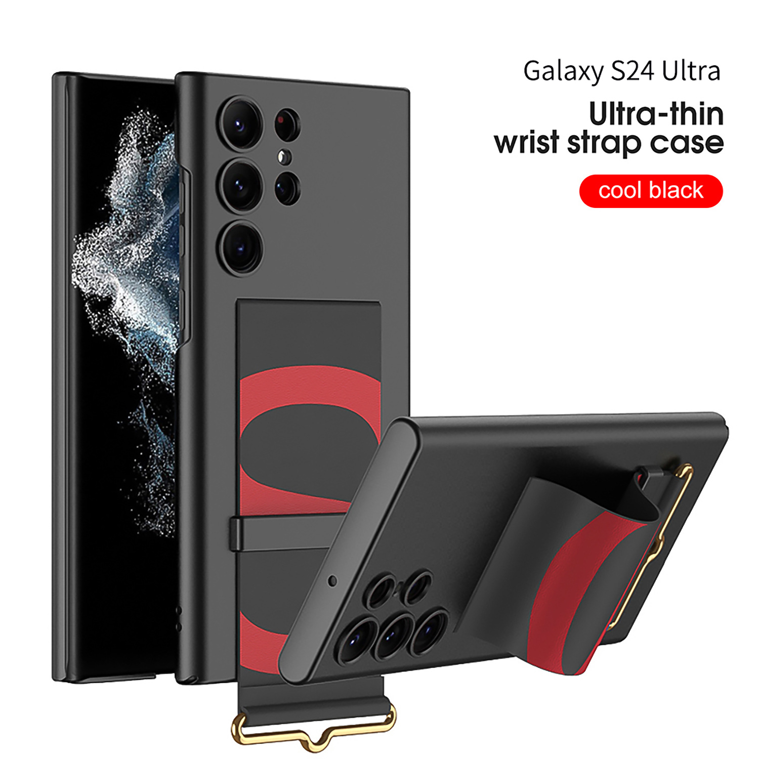 Potrivit pentru Samsung Galaxy S22 S23 S24 Plus Suport curea pentru încheietură ultra-subțire Husă de protecție anti-cădere